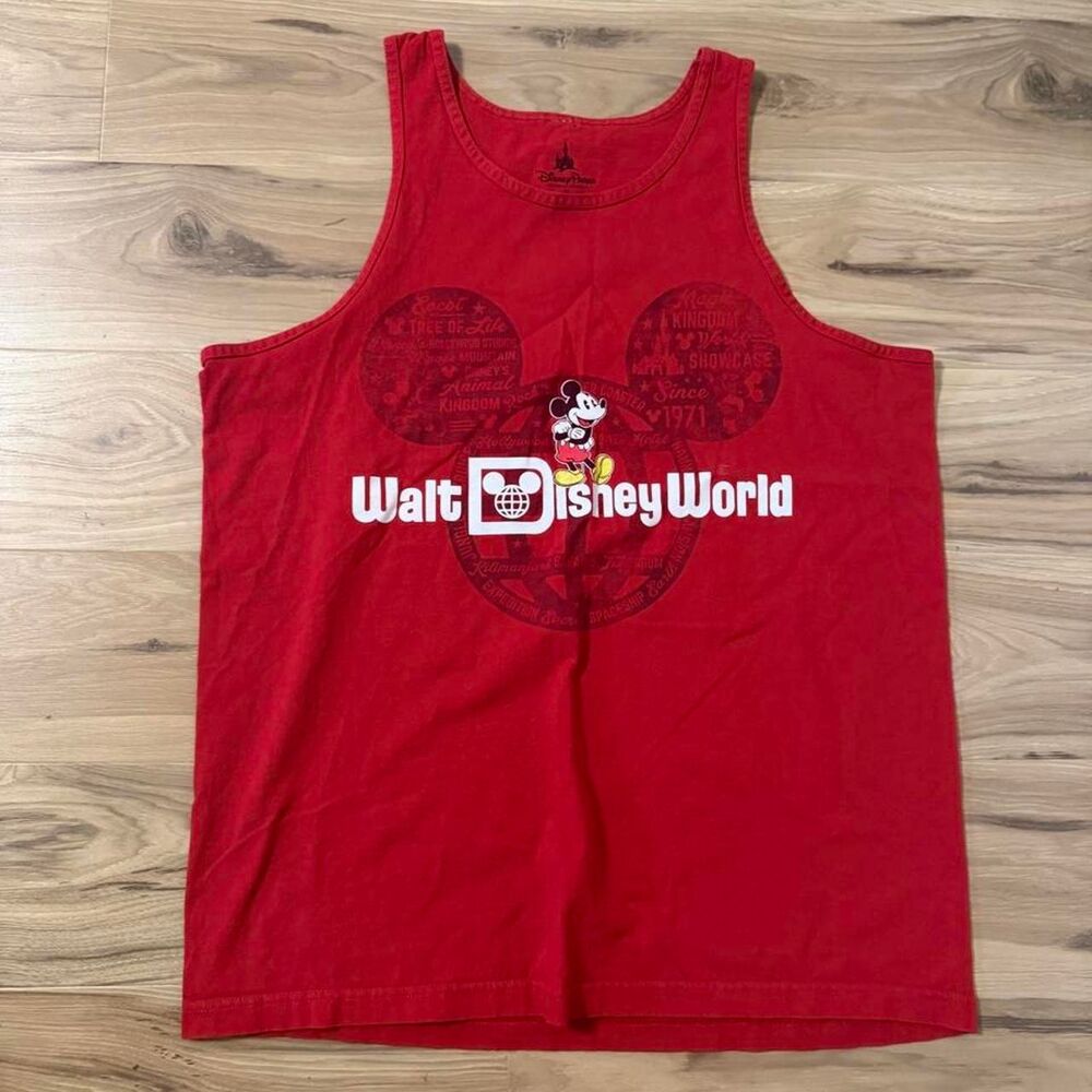 Disney Parks Mickey Disney world red tank top graphic Size XL